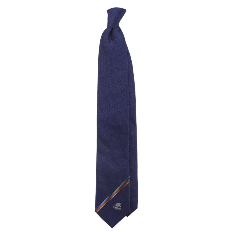 Navy Tie Zebre Rugby