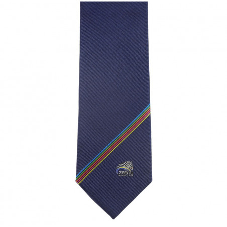 Navy Tie Zebre Rugby