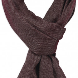 Burgundy & Cream cashmere Scarf 2