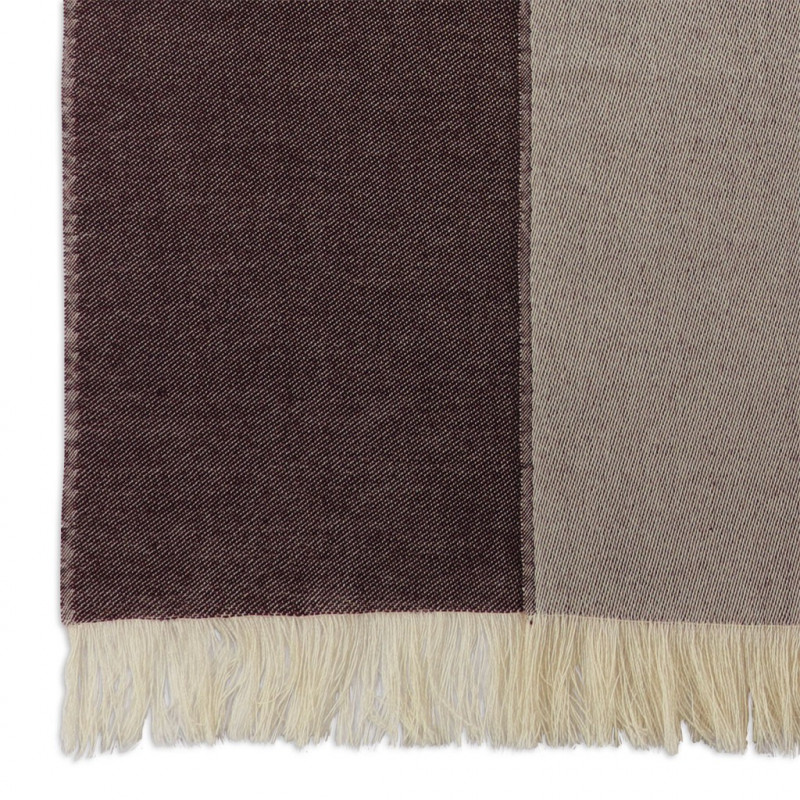 Sciarpa cashmere Borgogna & Crema Sciarpa cashmere Borgogna & Crema