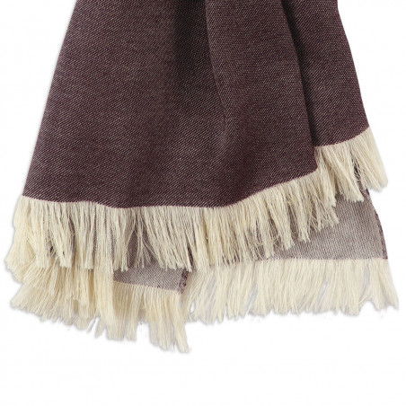 Sciarpa cashmere Borgogna & Crema Sciarpa cashmere Borgogna & Crema