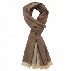 Light Brown & Cream cashmere Scarf