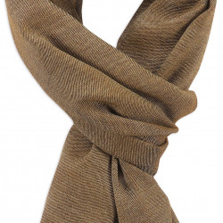Light Brown & Cream cashmere Scarf 2