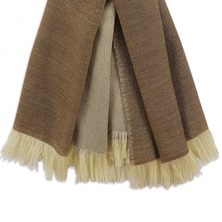 Light Brown & Cream cashmere Scarf Light Brown & Cream cashmere Scarf
