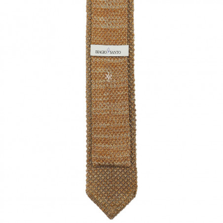 Camel melange V-knitted tie Camel melange V-knitted tie