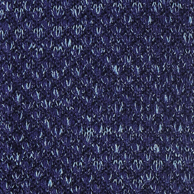Blue melange V-knitted tie