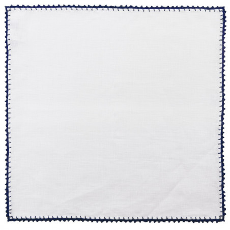 Pochette blu scuro con uncinetto pippioli