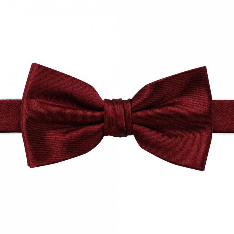 Pre-tied bordeaux bow tie