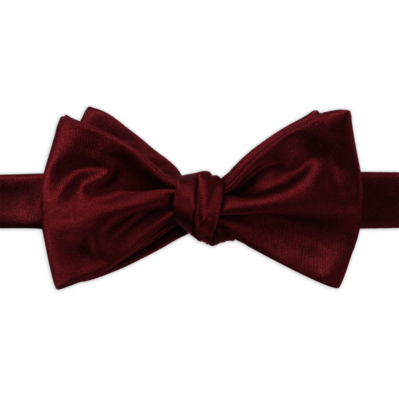 Bordeaux self bow tie