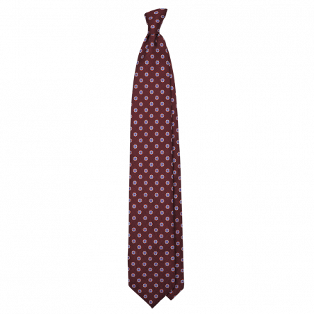 Micro flower pattern on burgundy