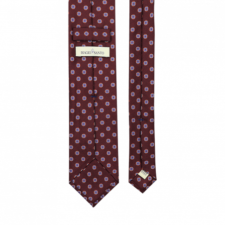 Micro flower pattern on burgundy
