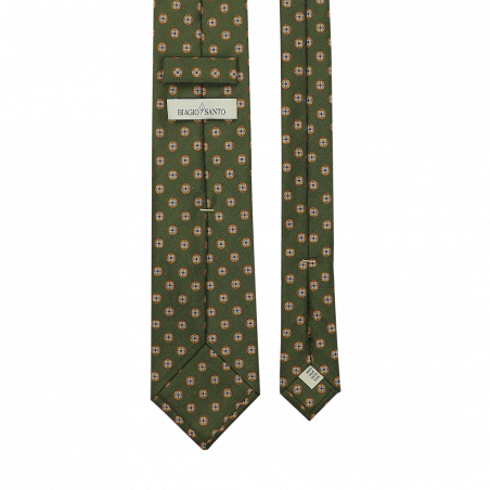 Micro flower pattern on olive green
