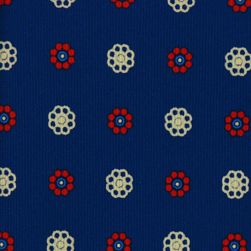 Stampa a fiori blu