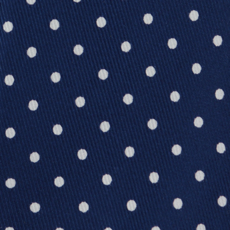 Printed navy polka dots