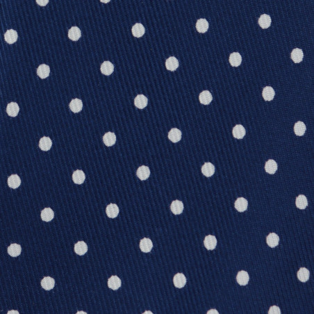 Printed navy polka dots