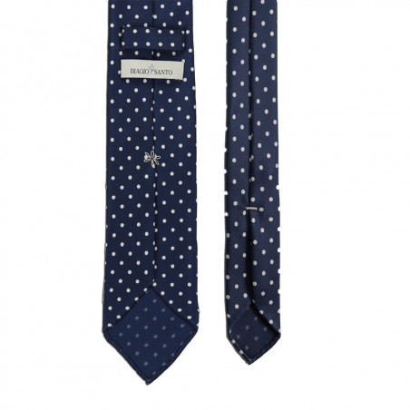 Printed navy polka dots