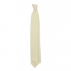 Cream V-knitted tie