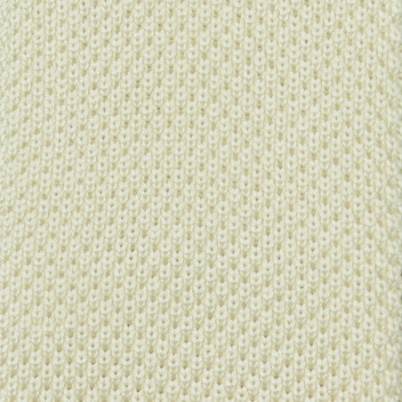 Cream V-knitted tie