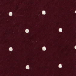 Shantung Bordeaux polka dots 2