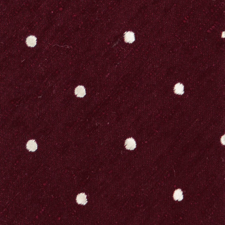 Shantung Pois Bordeaux Shantung Pois Bordeaux