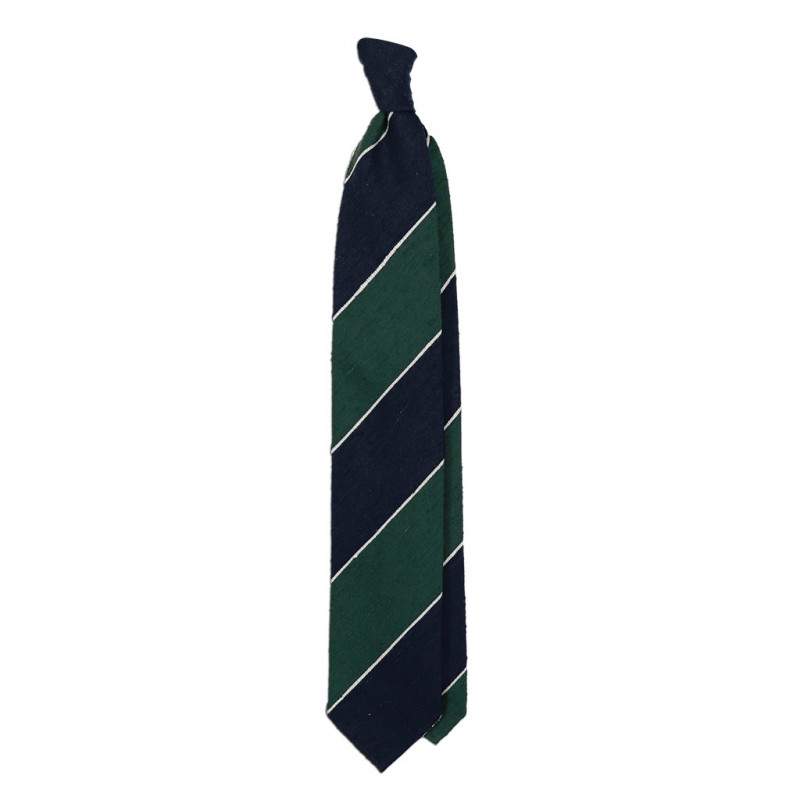 Riga Shantung Navy Verde scuro