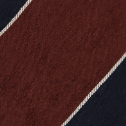 Riga Shantung Navy Marrone 2