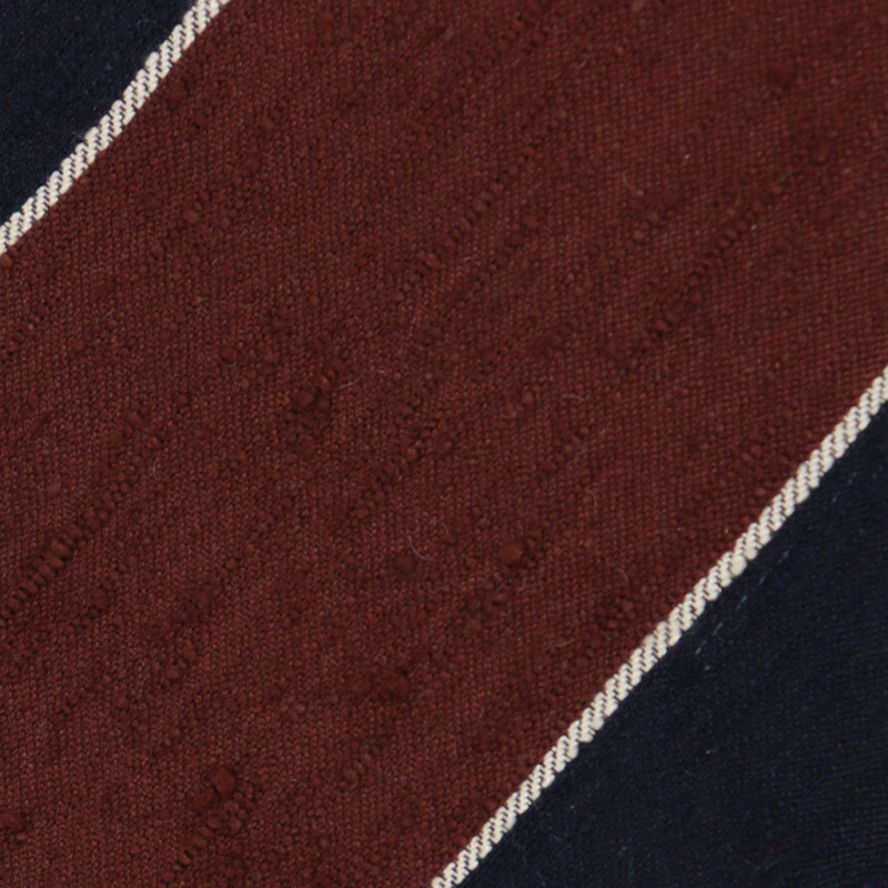 Riga Shantung Navy Marrone