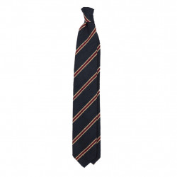 Kansas State Oxford Stripe Woven Silk Necktie 
