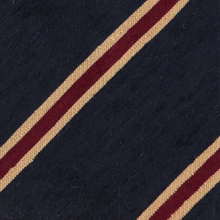 Shantung Navy Stripes