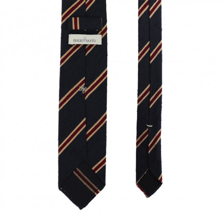 Shantung Navy Stripes