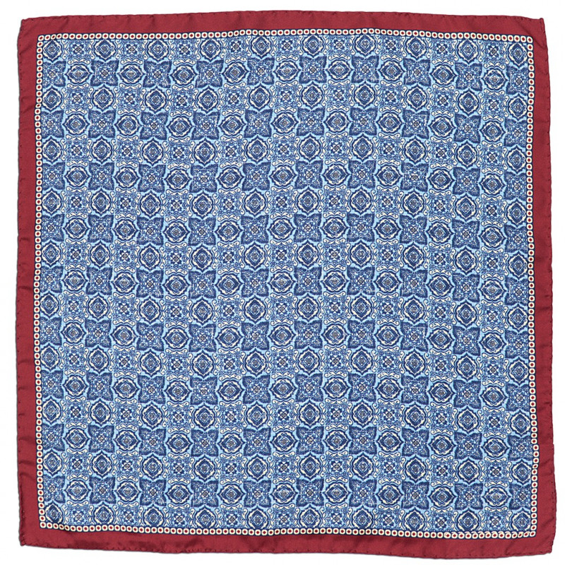 Pocket square blue Mosaic