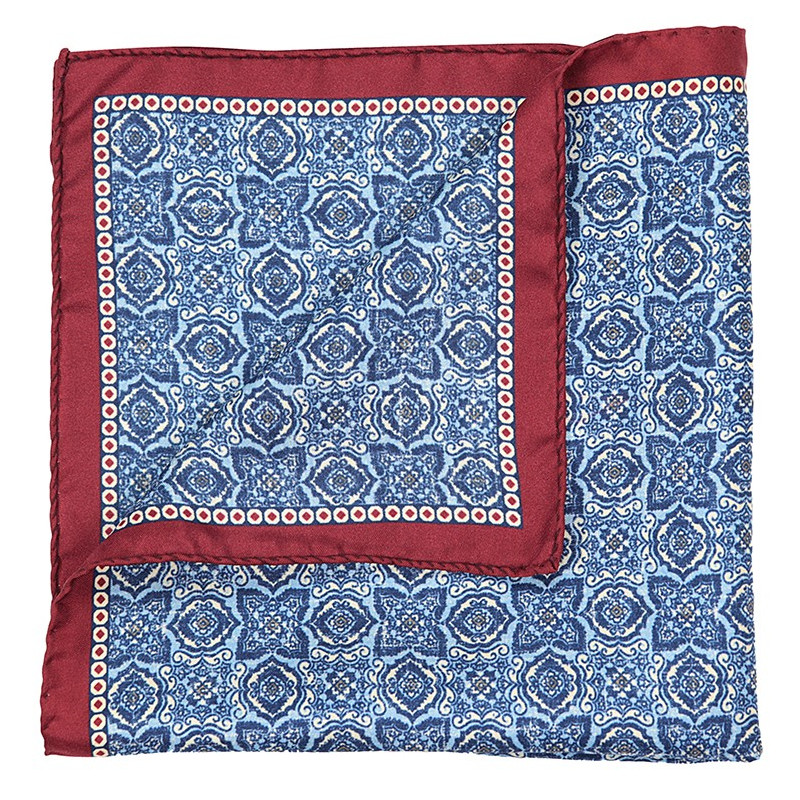 Pocket square blue Mosaic