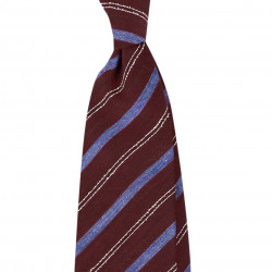 Jacquard Riga Denim su fondo Burgundy