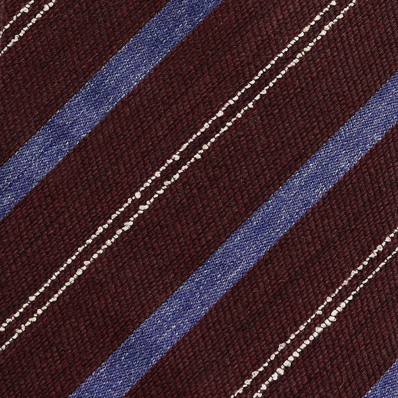 Denim stripe on Burgundy Jacquard