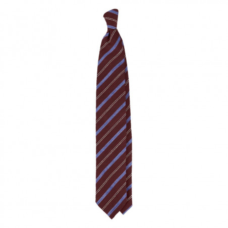Jacquard Riga Denim su fondo Burgundy