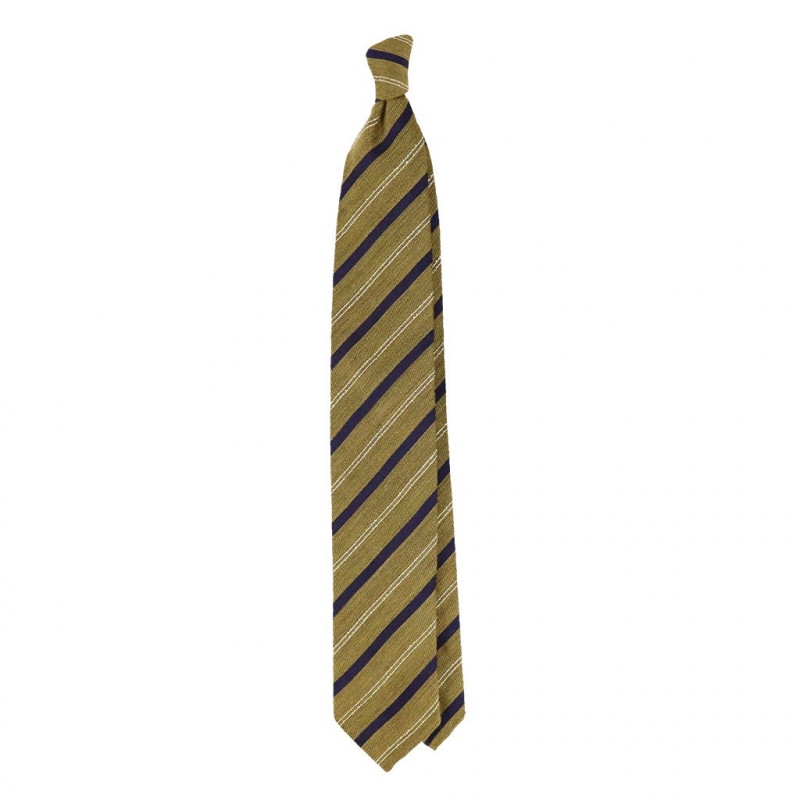 Navy stripe on Mustard Jacquard Navy stripe on Mustard Jacquard