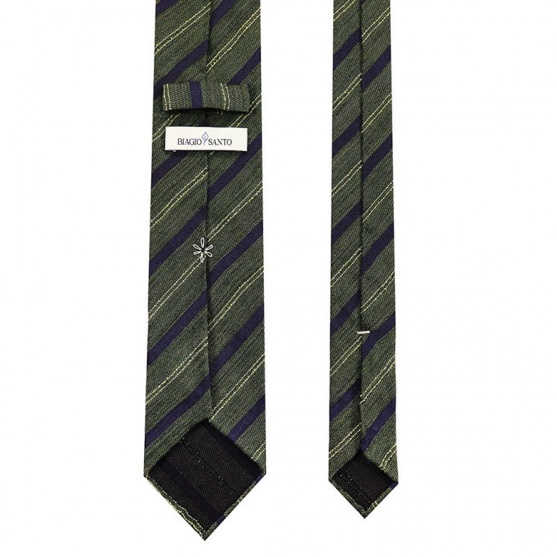 Jacquard Riga Navy su fondo Verdone Jacquard Riga Navy su fondo Verdone