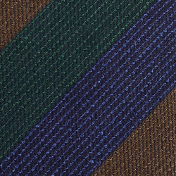 Jacquard regimental verdone, marrone e navy 2