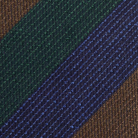 Jacquard regimental verdone, marrone e navy Jacquard regimental verdone, marrone e navy