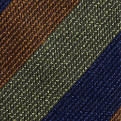 Jacquard regimental verde oliva, navy e ruggine 2