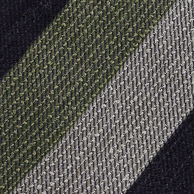 Olive, light grey and dark grey jacquard stripes