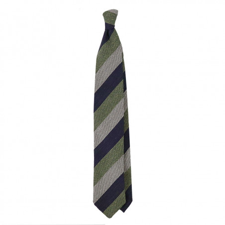 Olive, light grey and dark grey jacquard stripes