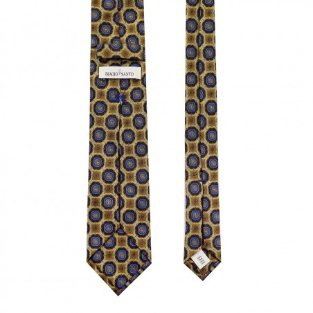Medaglione Stampa su twill oro/marrone