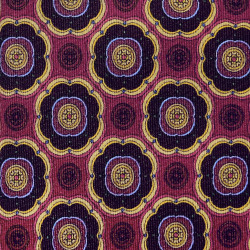 Ruby red/burgundy medallion printed on silk twill 2