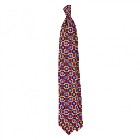 Medaglione Stampa su twill rubino/burgundy