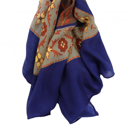 Printed Animal Wool&Cashmere Scarf - Taupe