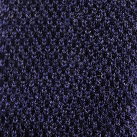 Dark blue knitted tie Dark blue knitted tie