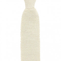 Cravatta a maglia beige chiaro