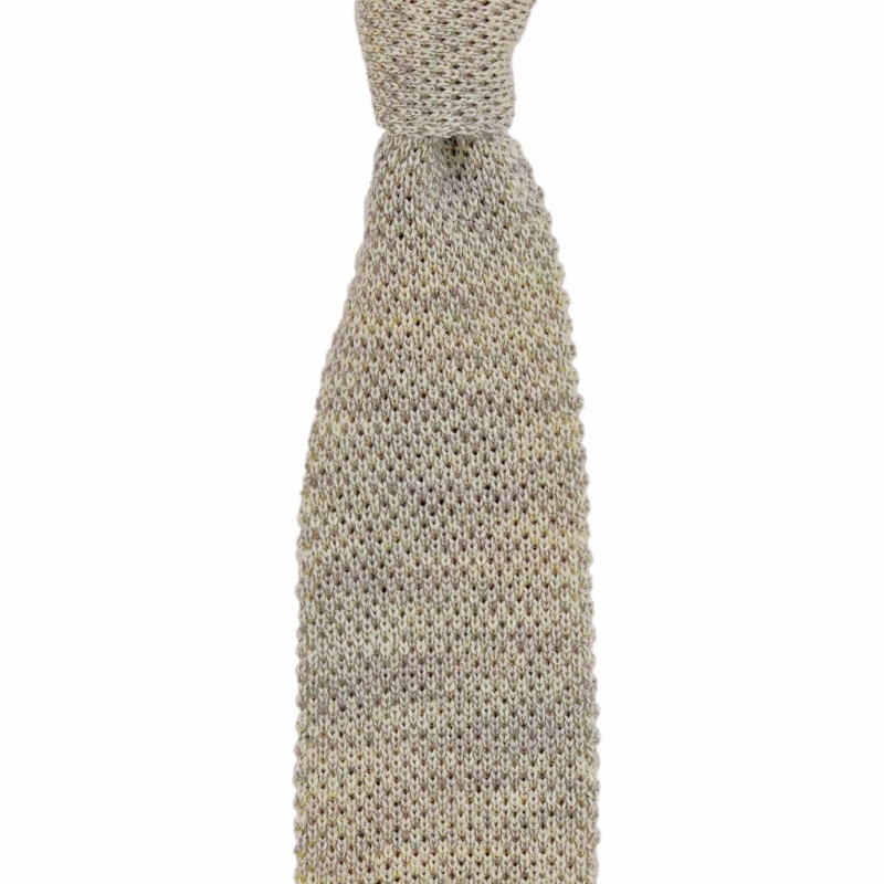 Taupe knitted tie