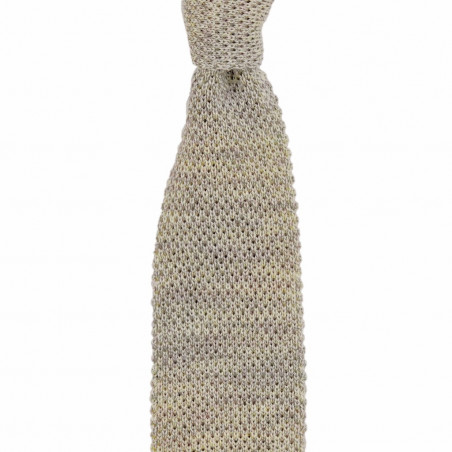 Taupe knitted tie Taupe knitted tie